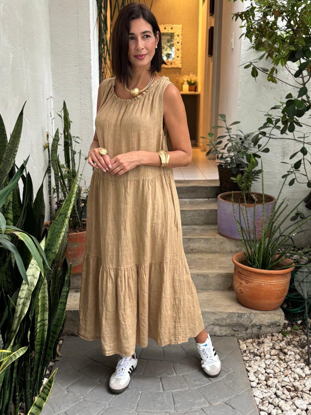 VESTIDO ANITA CARAMELLO
