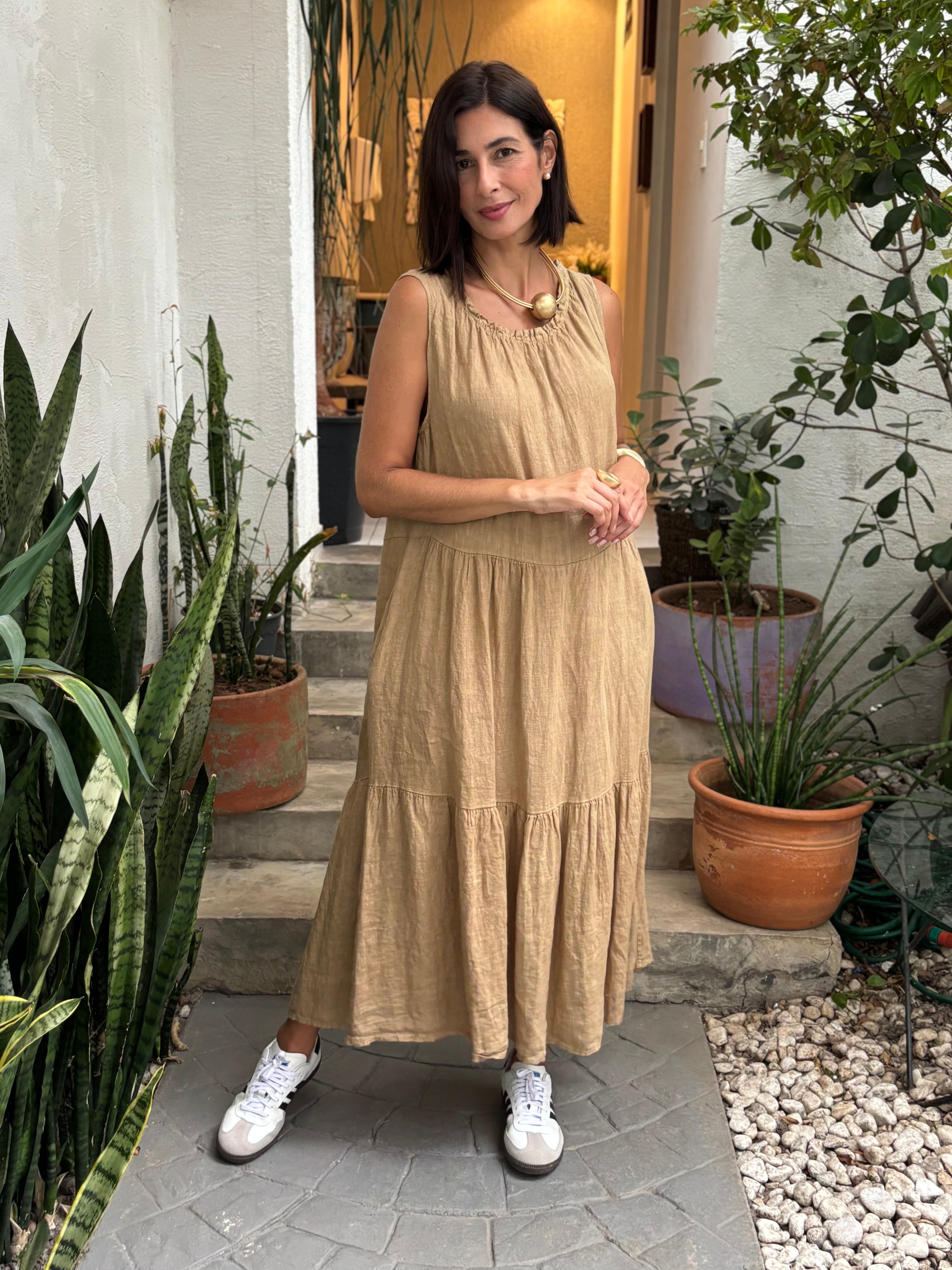 VESTIDO ANITA CARAMELLO