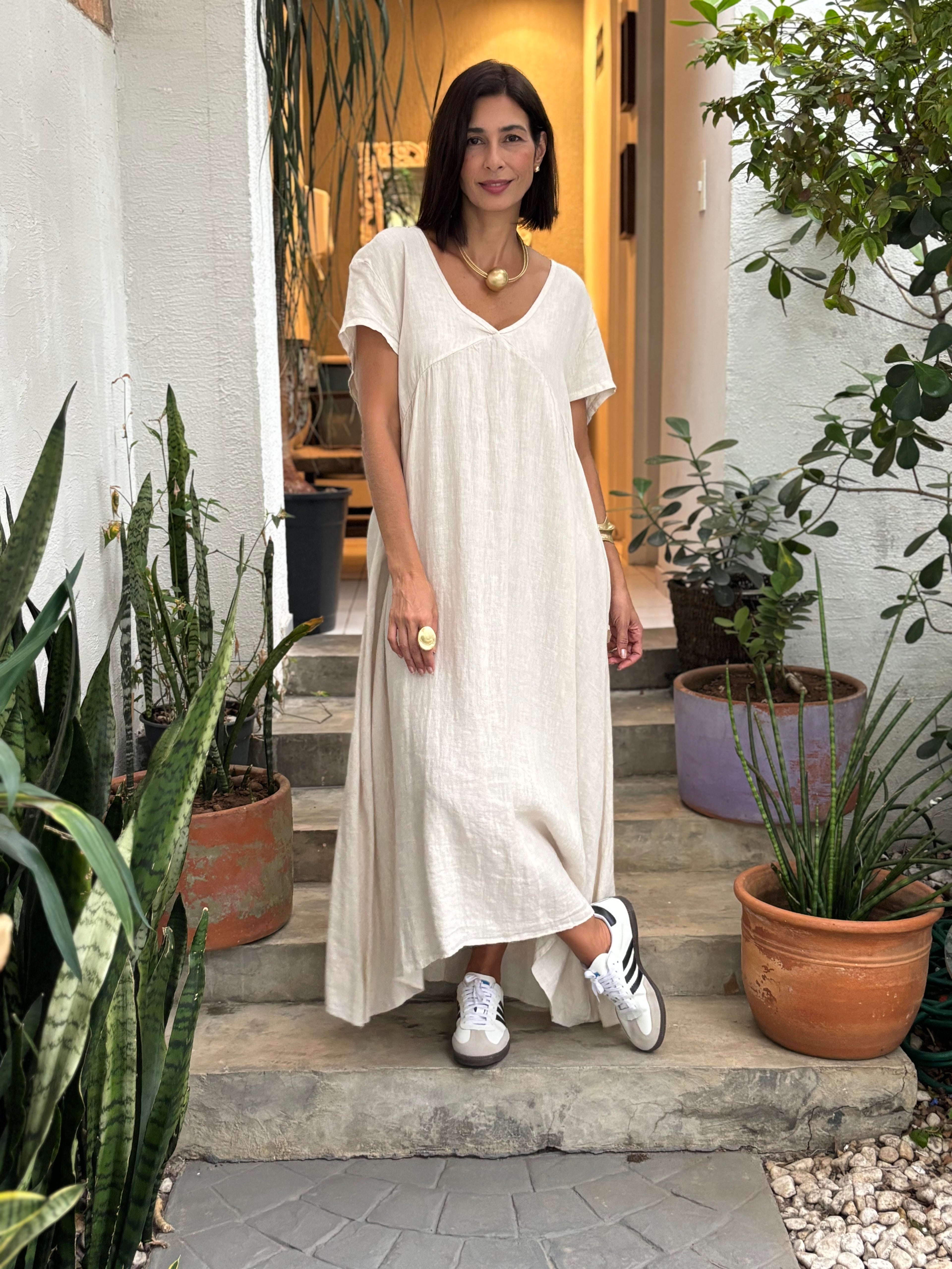 VESTIDO ADALGISA ÉCRU