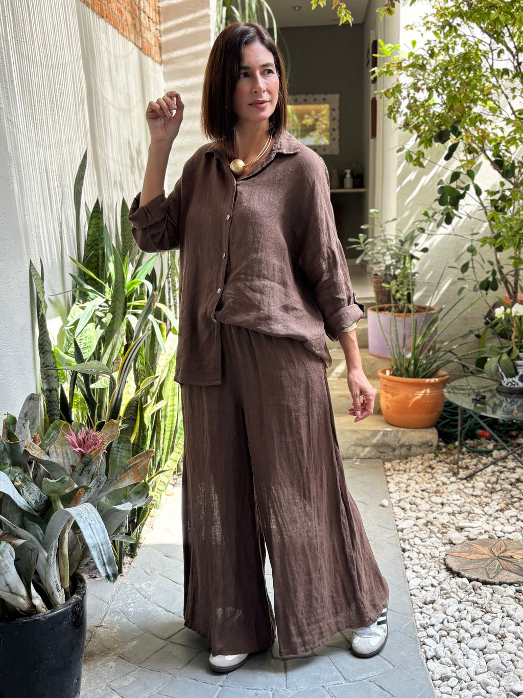 CONJUNTO LOMBARDIA MARRONE
