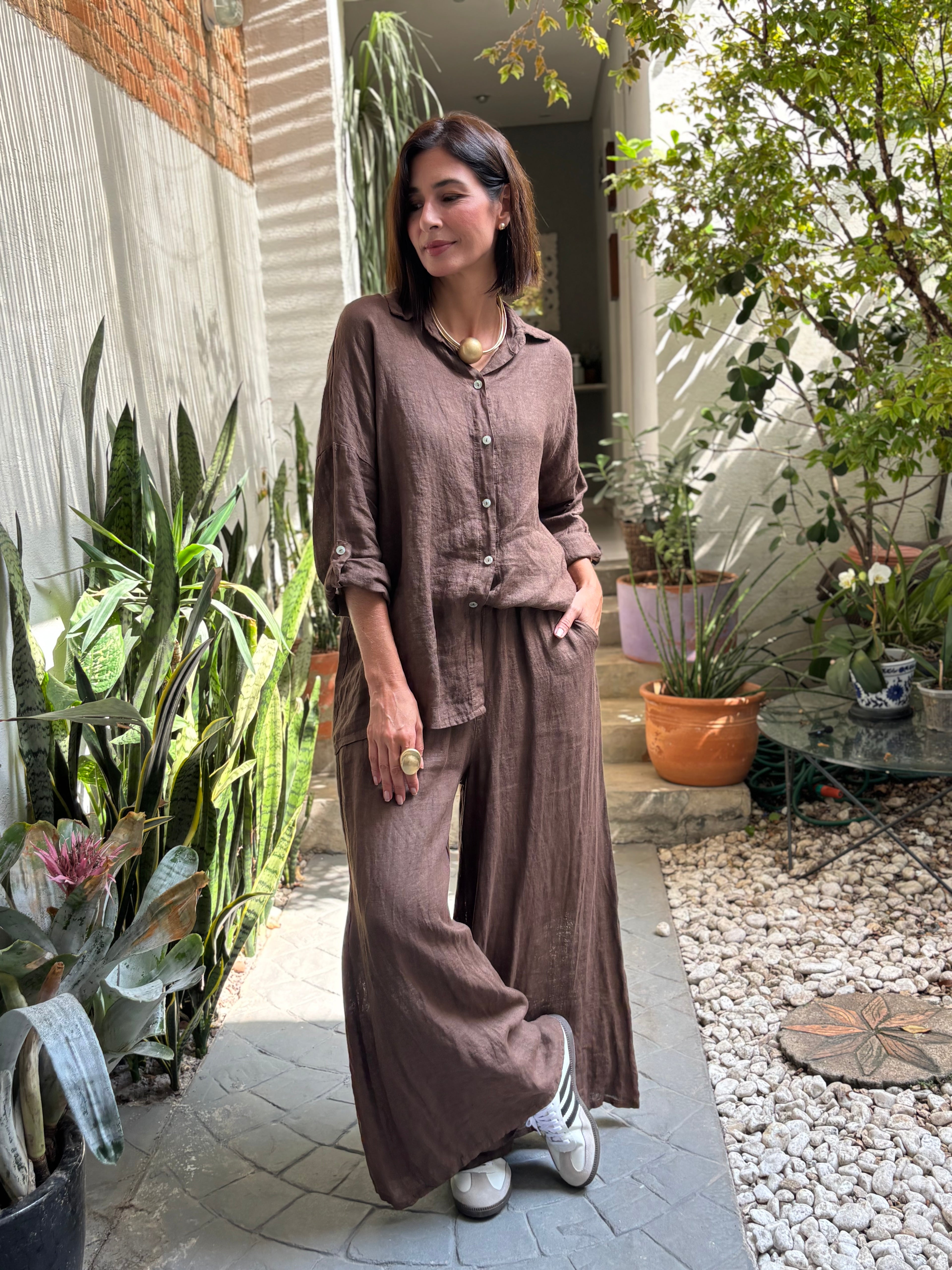 CONJUNTO LOMBARDIA MARRONE