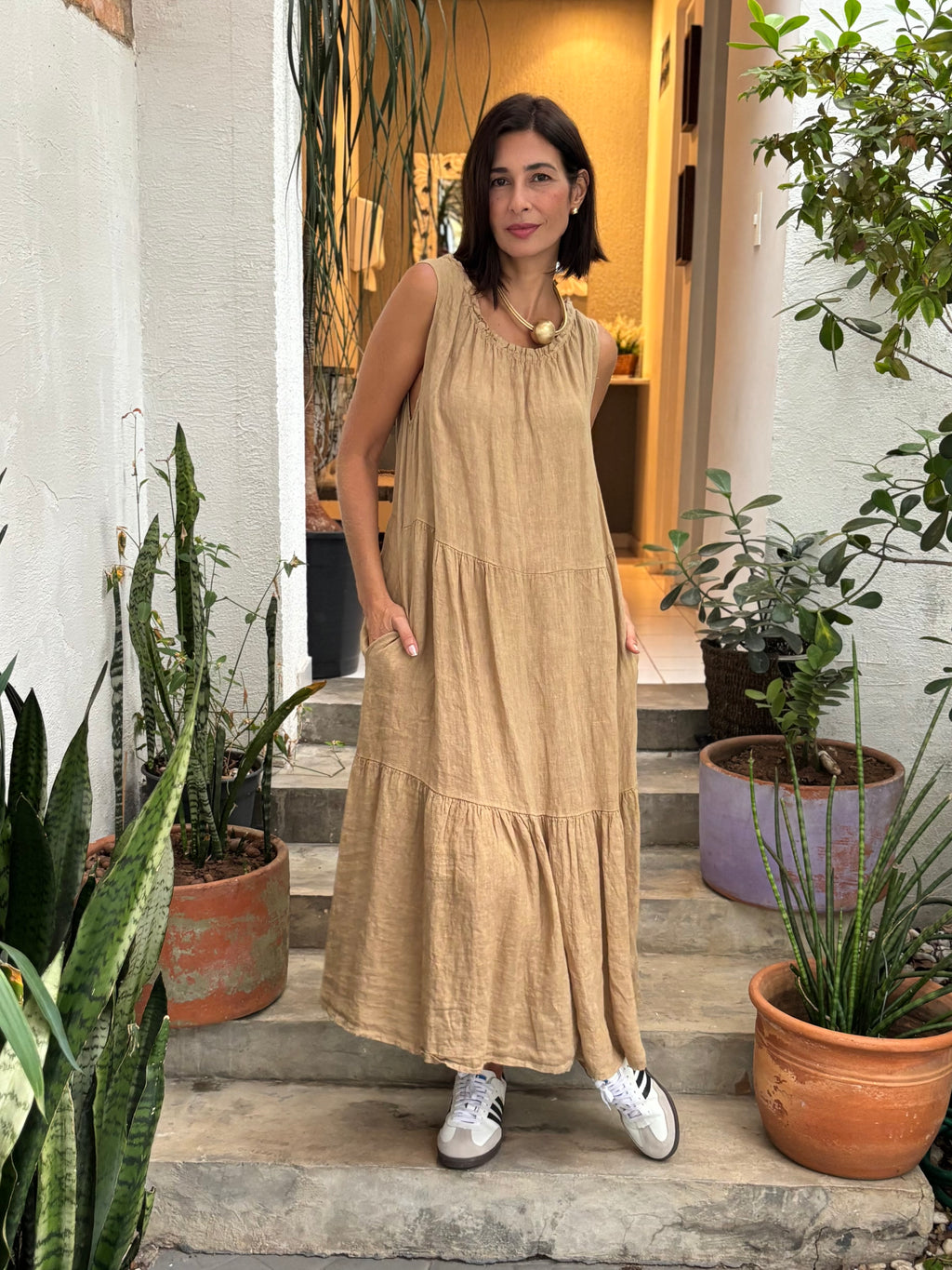 VESTIDO ANITA CARAMELLO