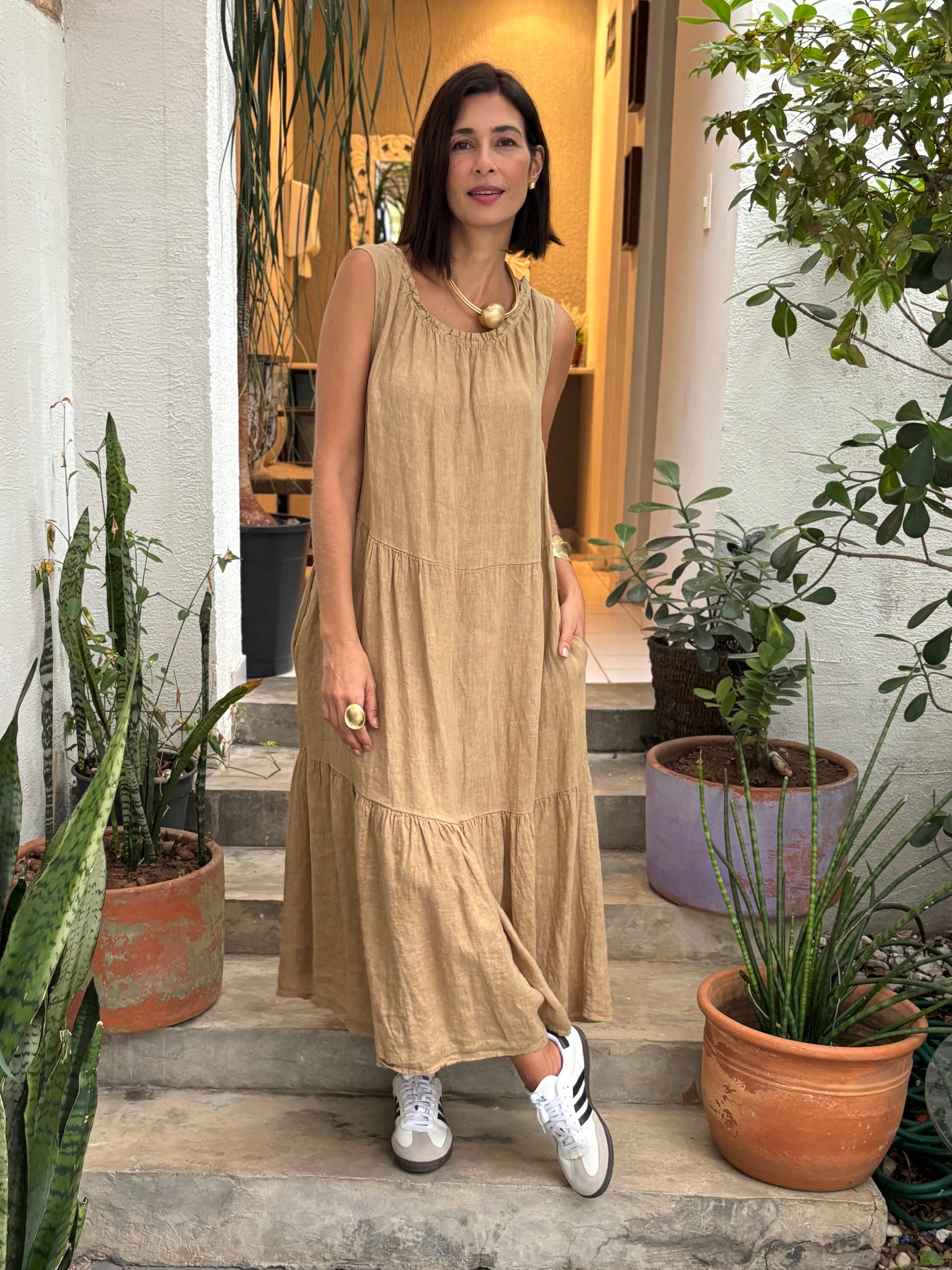 VESTIDO ANITA CARAMELLO