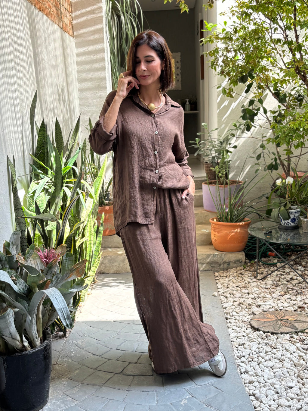 CONJUNTO LOMBARDIA MARRONE