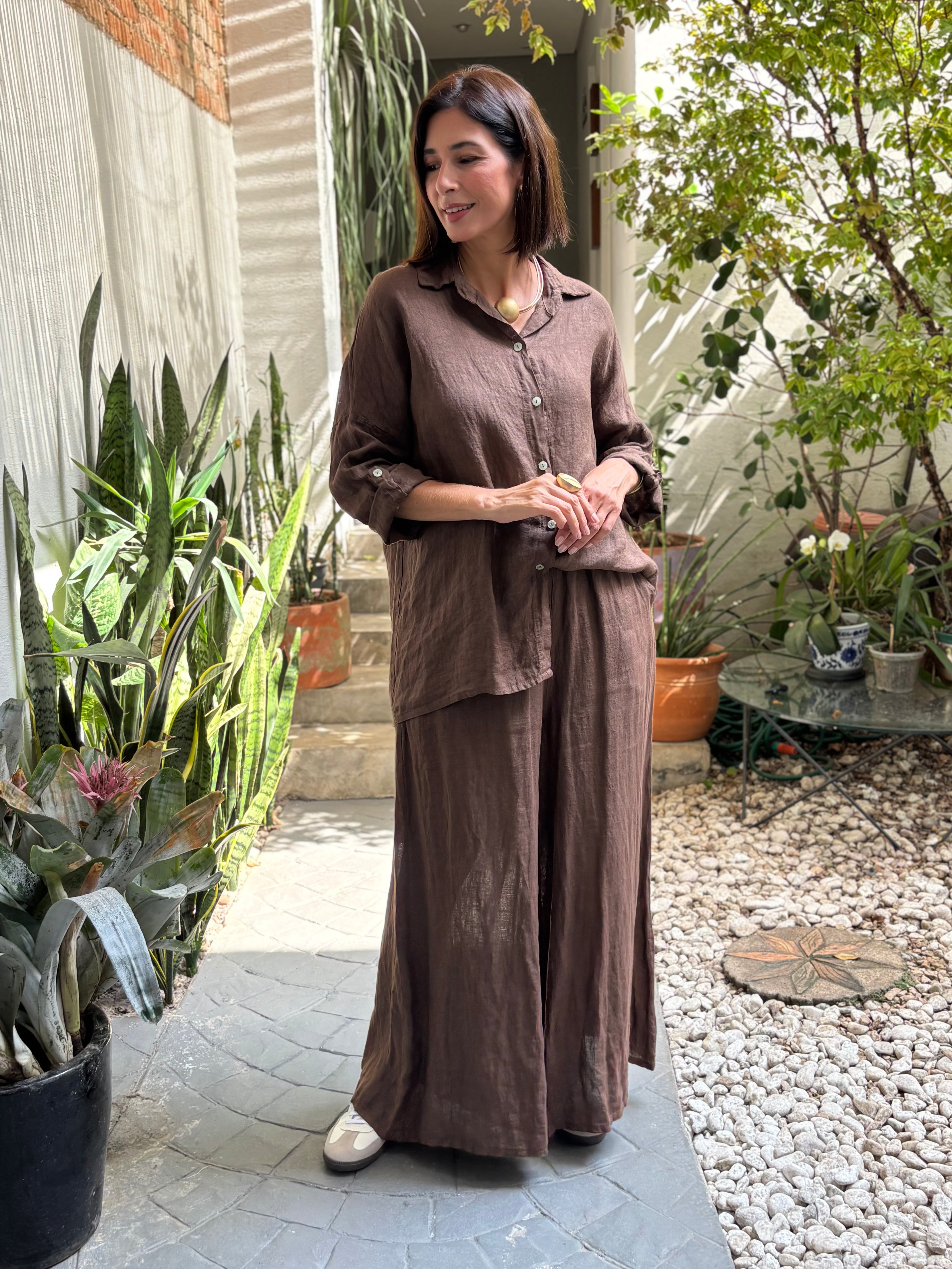 CONJUNTO LOMBARDIA MARRONE