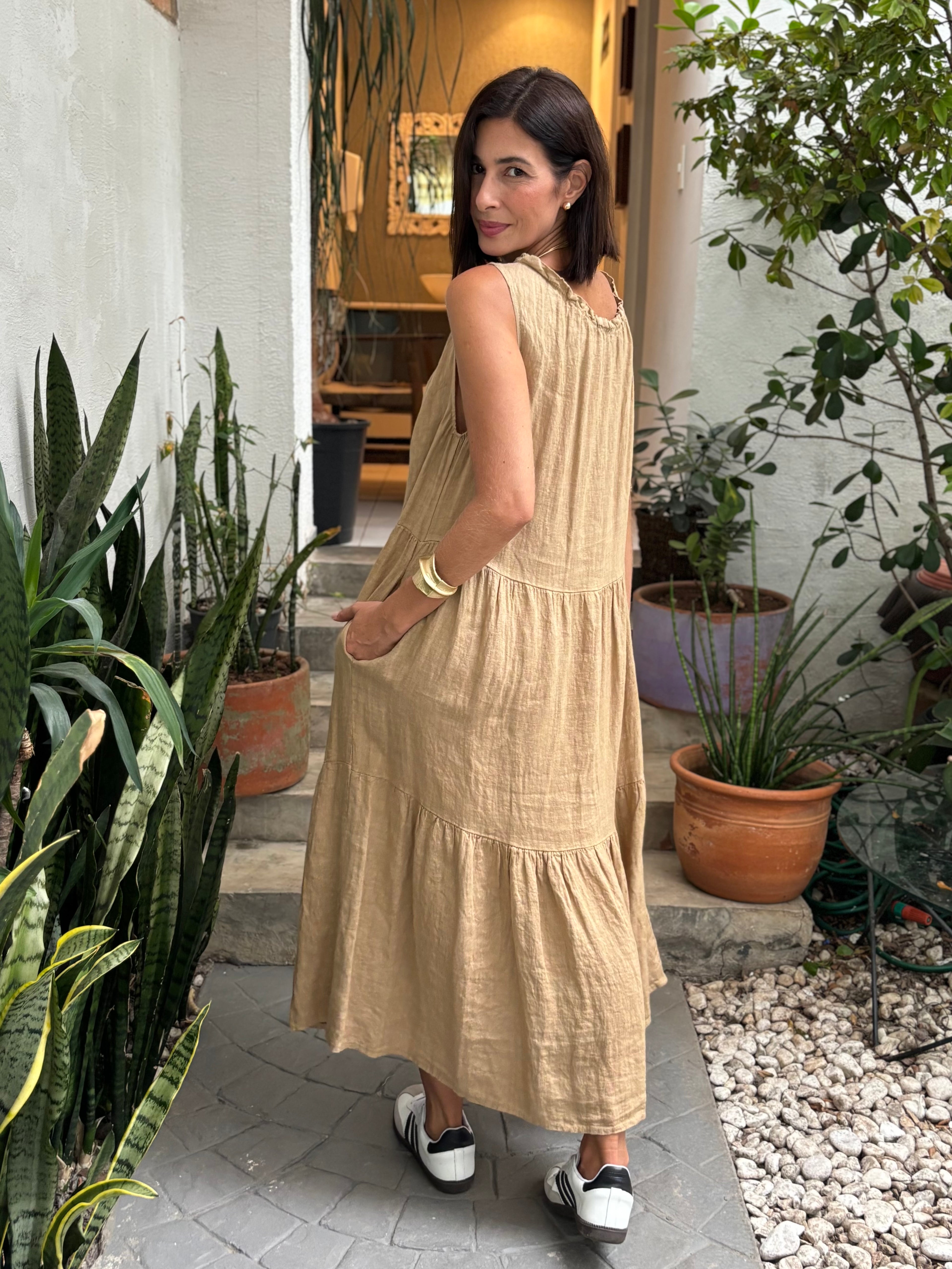 VESTIDO ANITA CARAMELLO