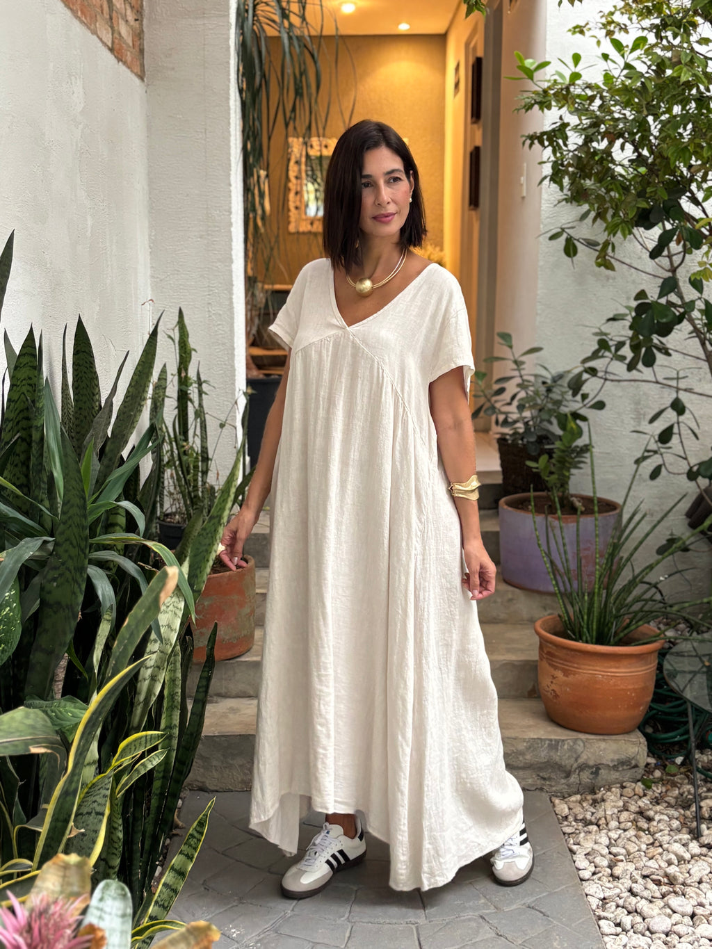 VESTIDO ADALGISA ÉCRU