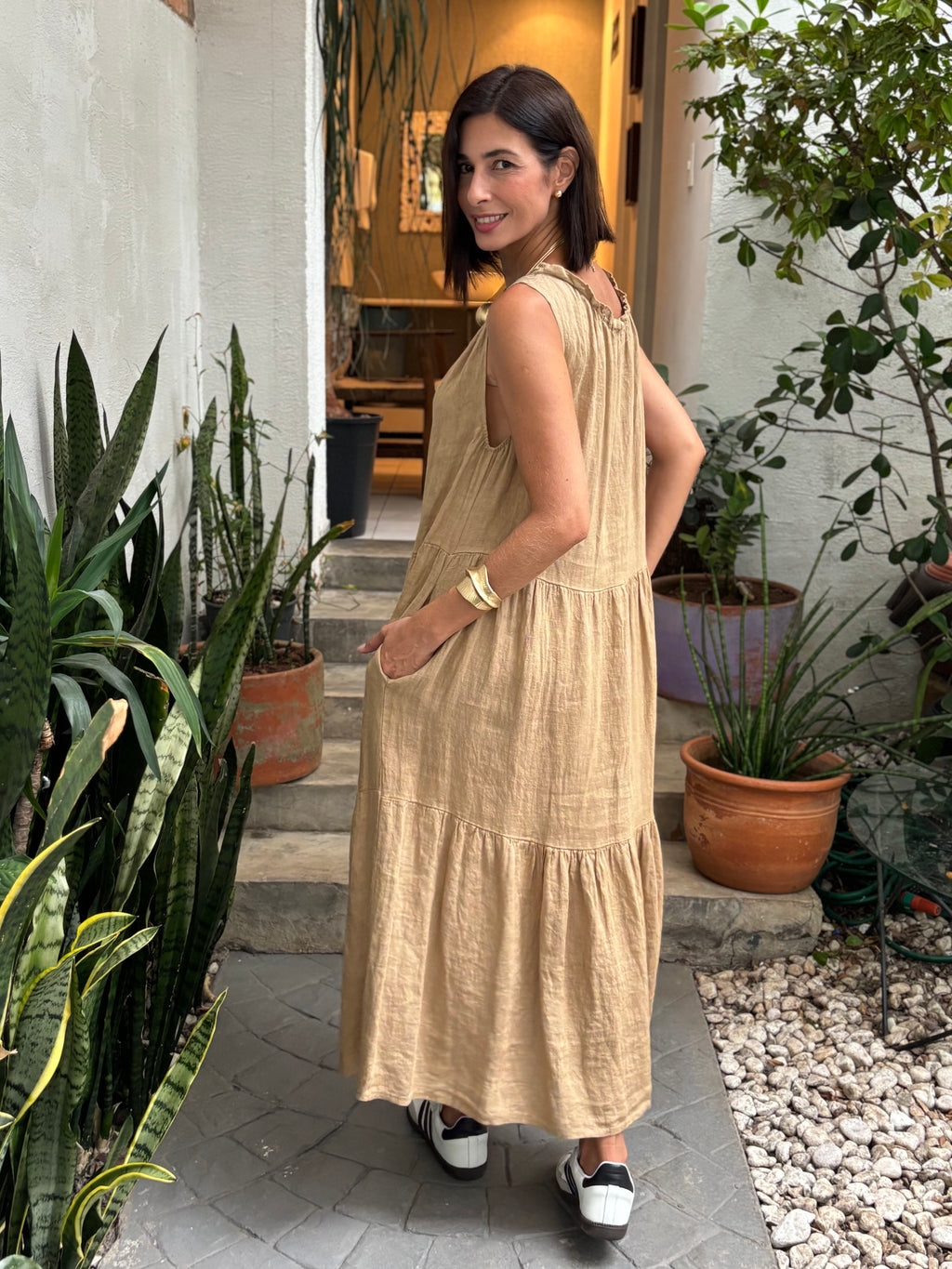 VESTIDO ANITA CARAMELLO