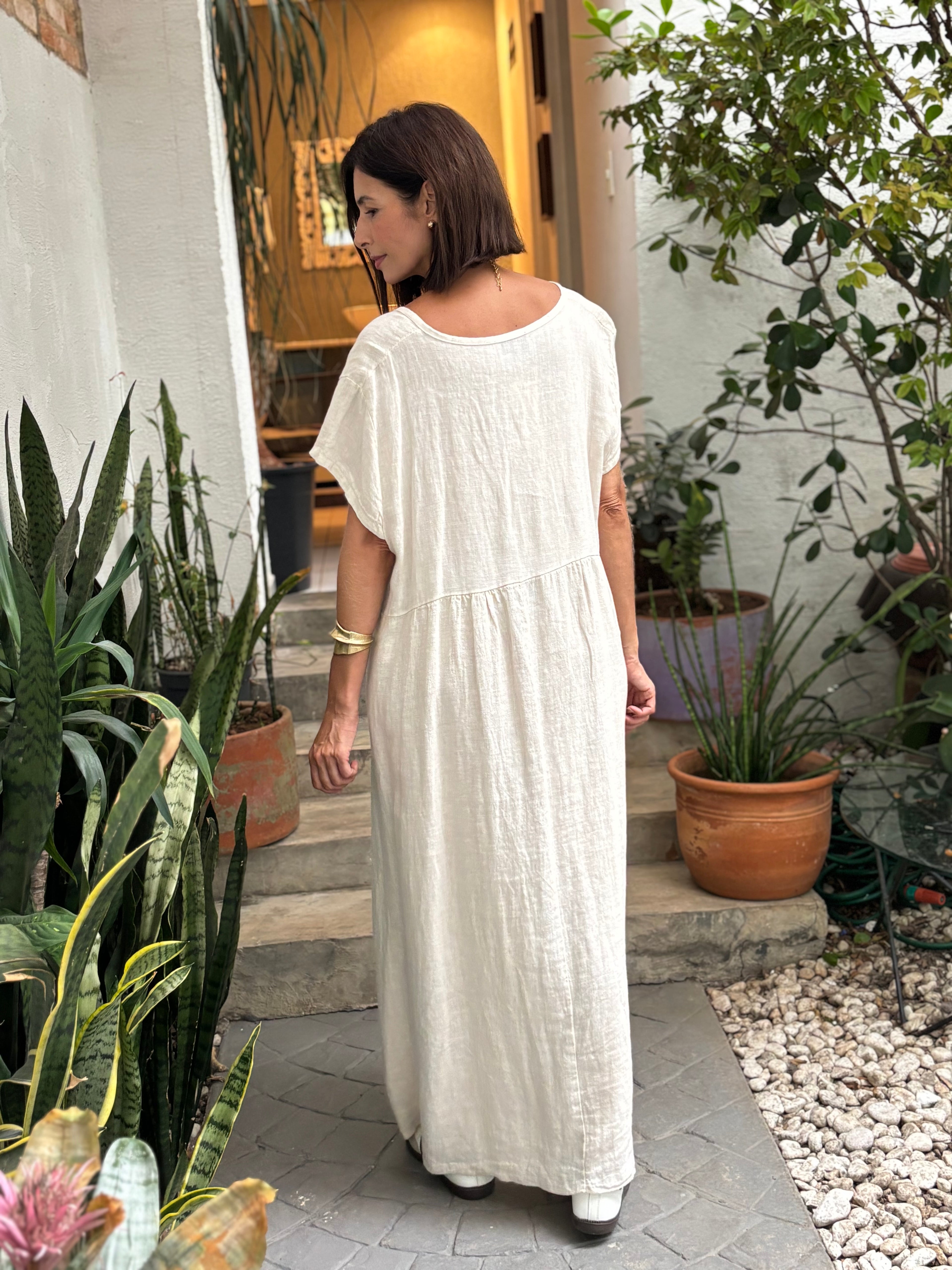 VESTIDO ADALGISA ÉCRU