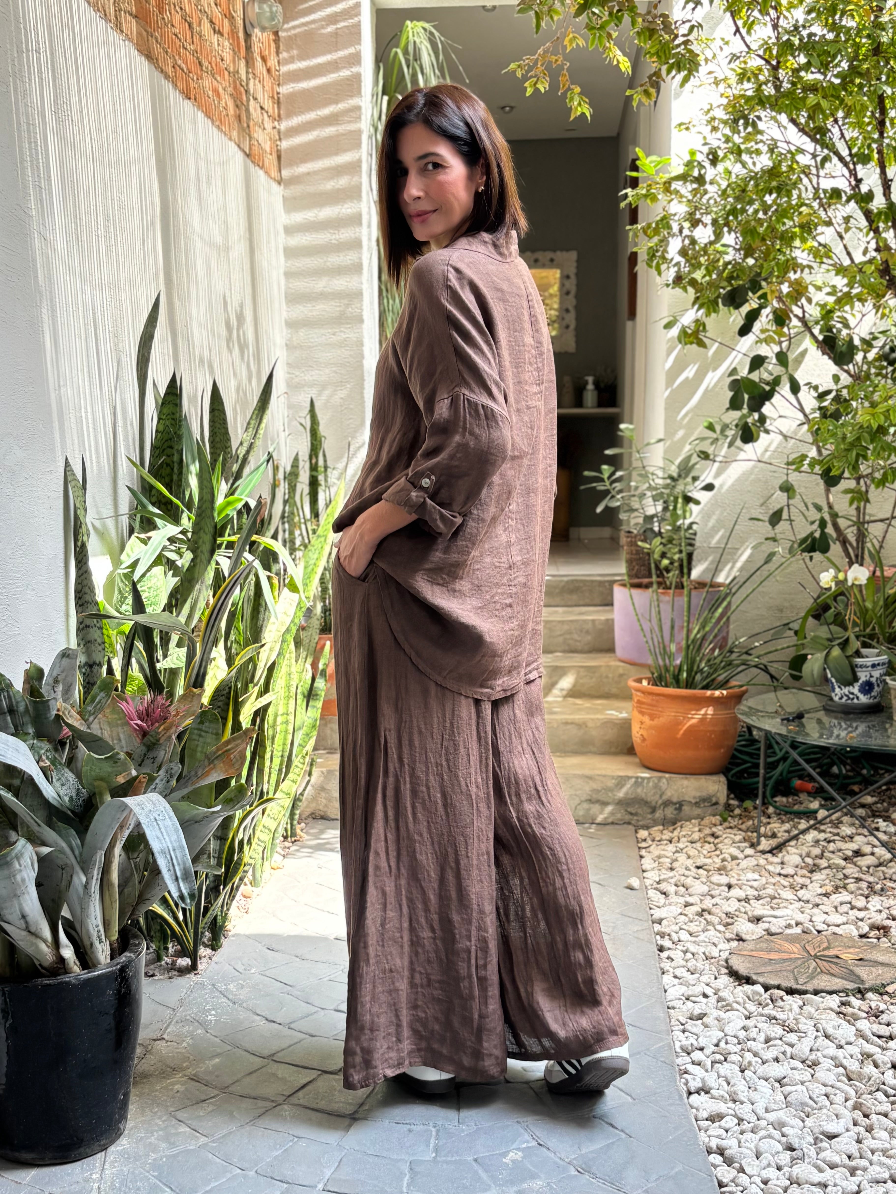 CONJUNTO LOMBARDIA MARRONE