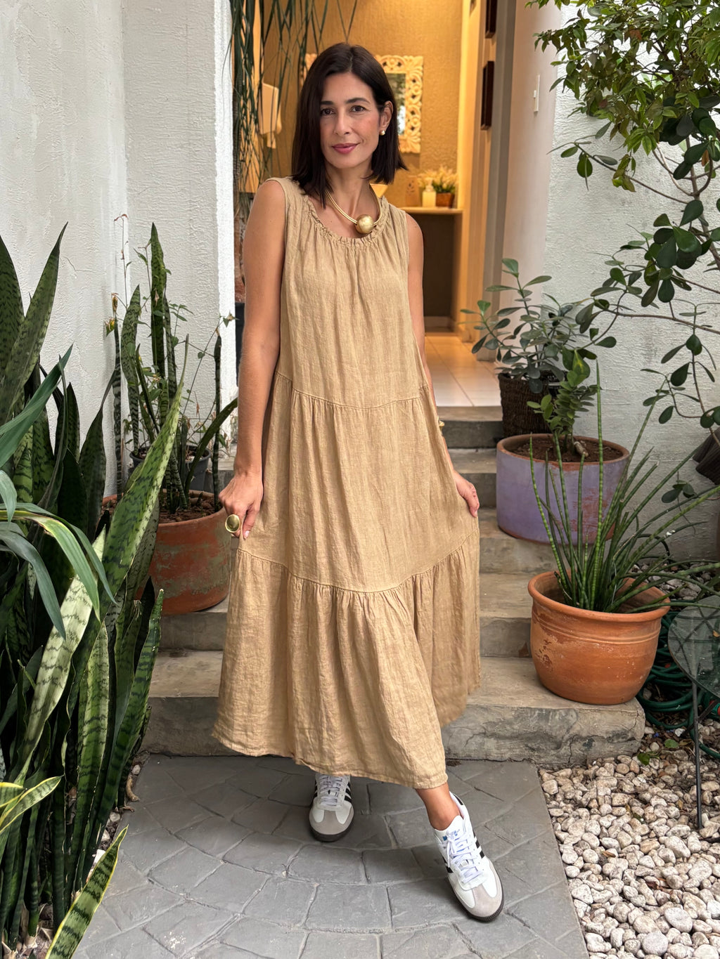 VESTIDO ANITA CARAMELLO
