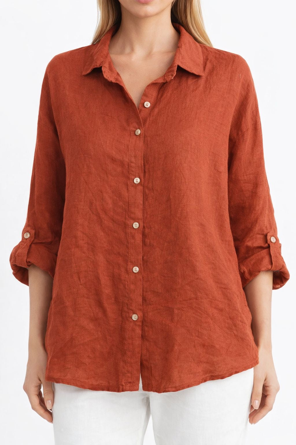 CAMISA AMINA TERRACOTTA