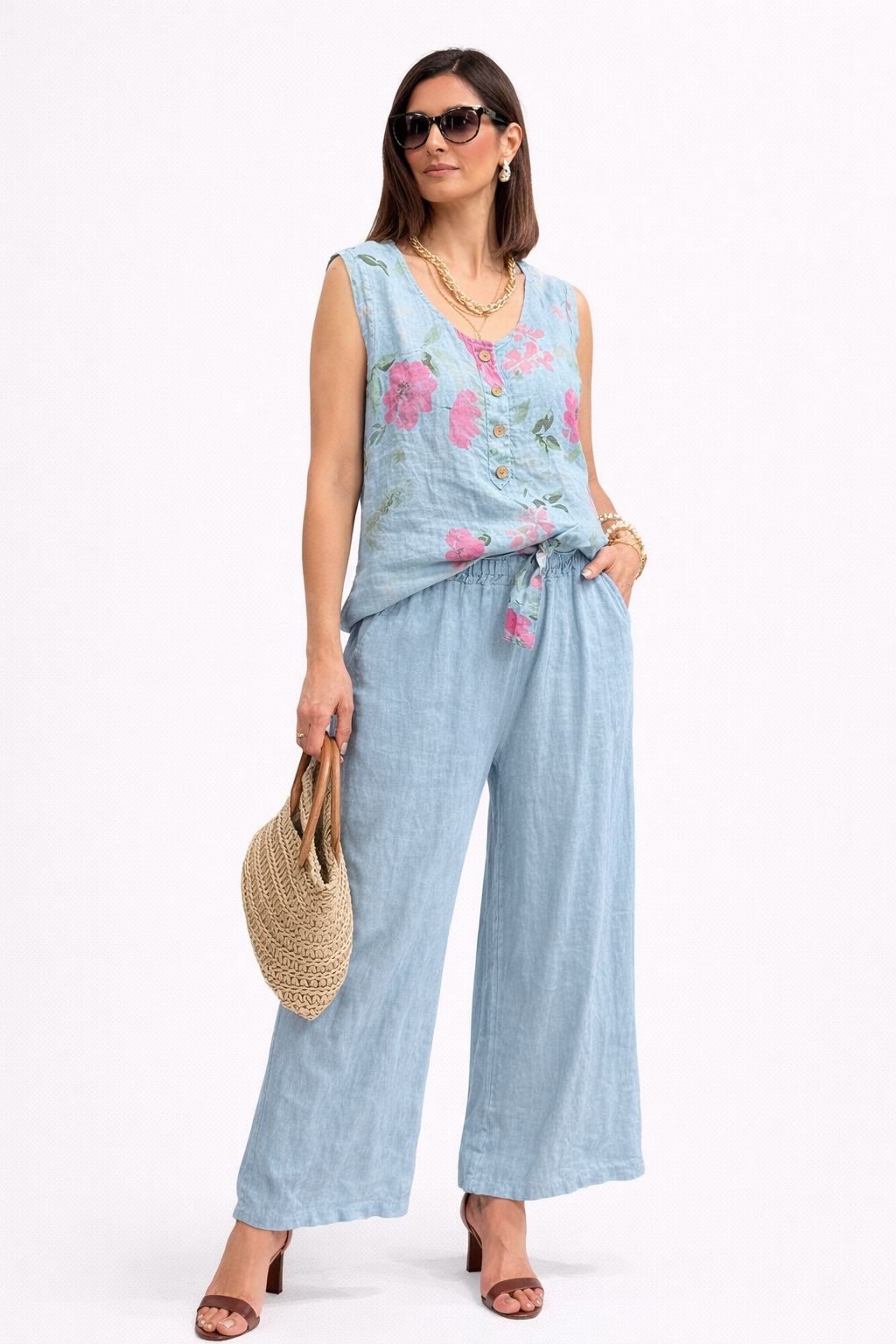 CONJUNTO BLU FIORITO