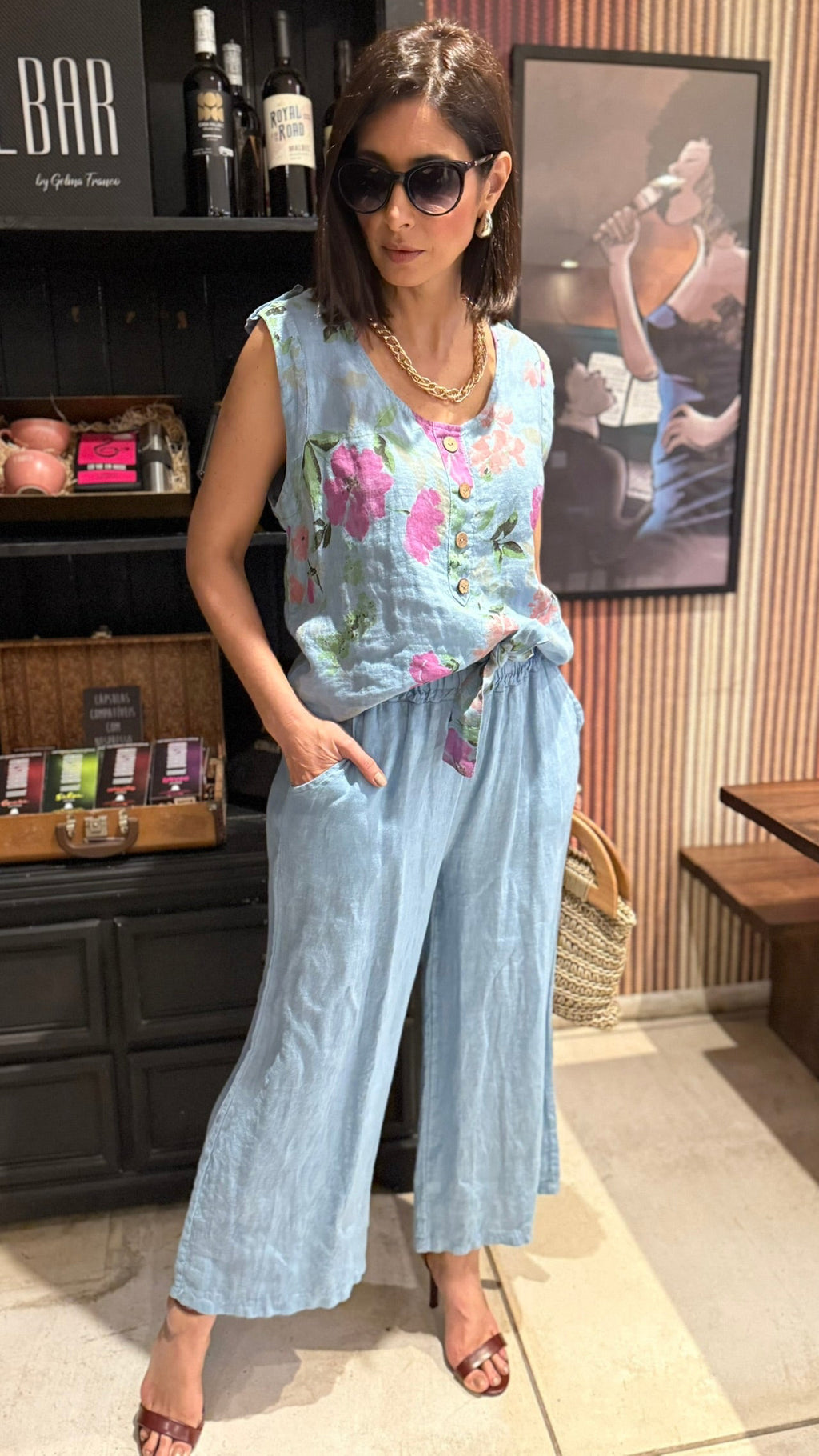 CONJUNTO BLU FIORITO