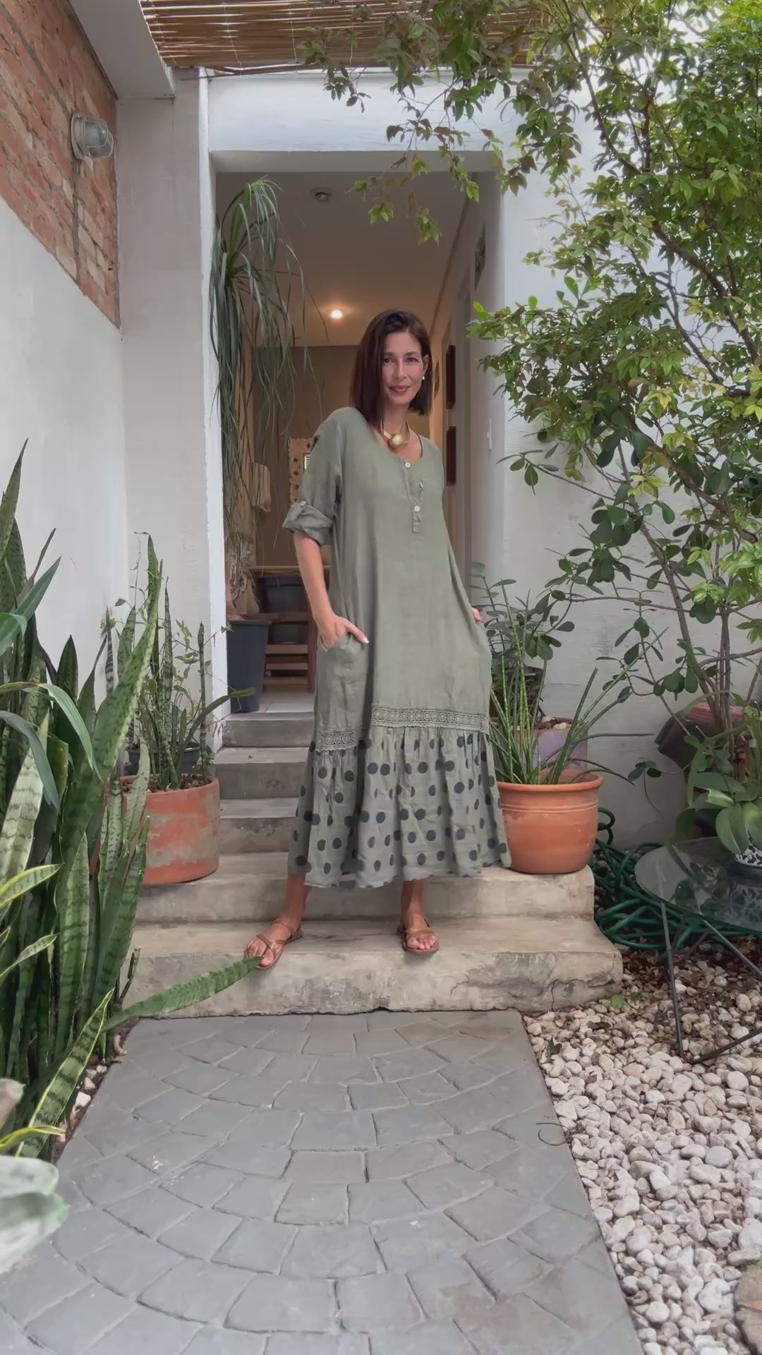 VESTIDO LAURA MILITAR