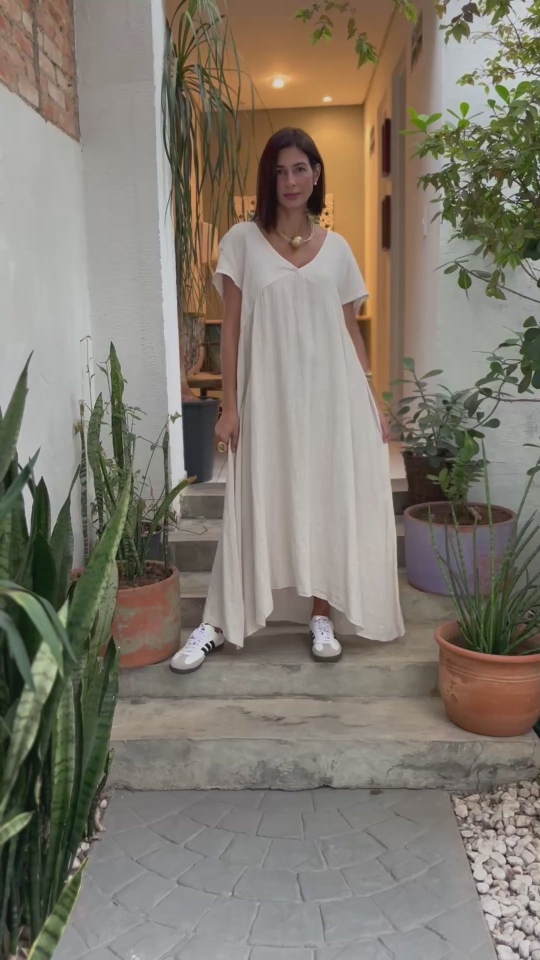 VESTIDO ADALGISA ÉCRU